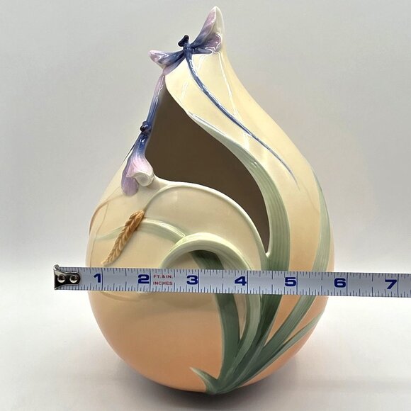 Vintage Franz Collection Porcelain Dragonfly Vase by Jen Woo FZ00889 Stunning! - Picture 13 of 14